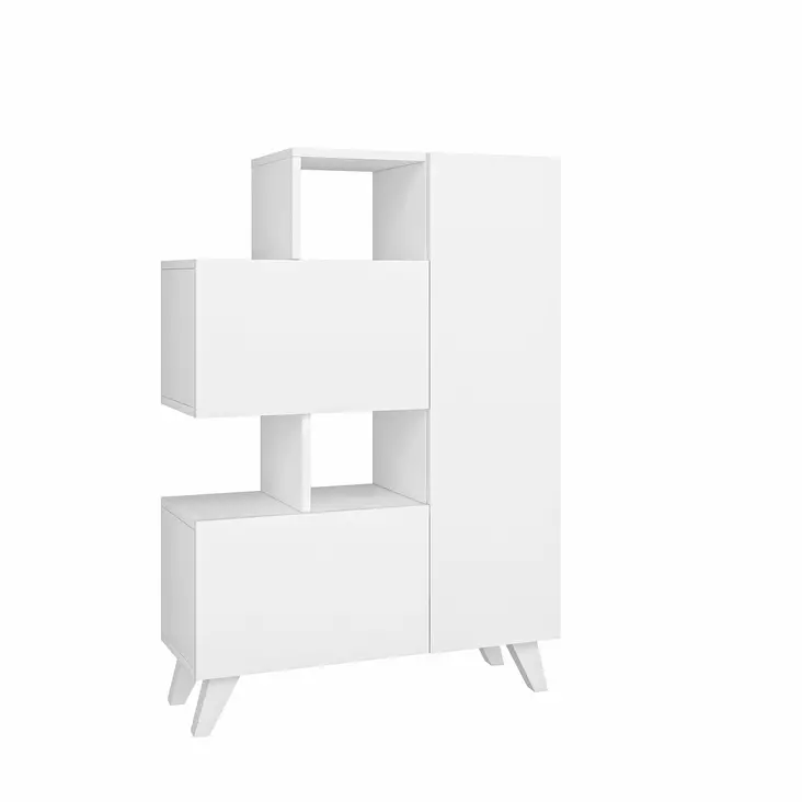 Förvaringsskåp Hanah Home Bambalina Vit Spånskiva 80x122x31,5 cm - Skåp och byråer - 8683743303199 - 1