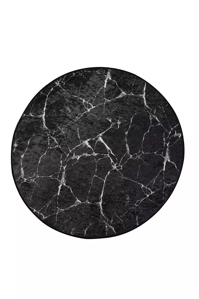 Matta Conceptum Marble Flerfärgad Polyester 140x140 cm - Runda mattor - 8681875427059 - 1