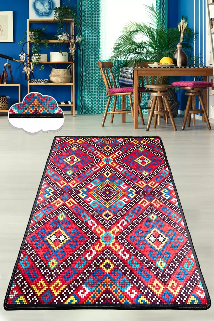 Matta Conceptum Jelo Flerfärgad Polyester 80x140 cm - Små mattor och gångmattor - 8682870344839 - 1