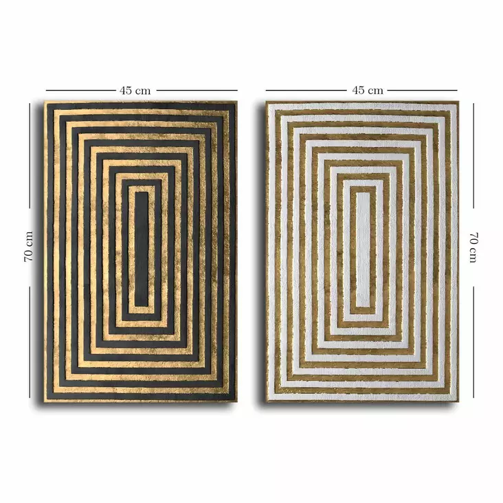 Canvastavla Wallity Flerfärgad Canvas 95x70 cm 2 Delar - Tavlor och ramar - 8684282625469 - 1