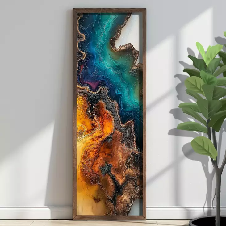 Inramad MDF-tavla Wallity Flerfärgad MDF 40x120 cm - Tavlor och ramar - 8684283651139 - 1