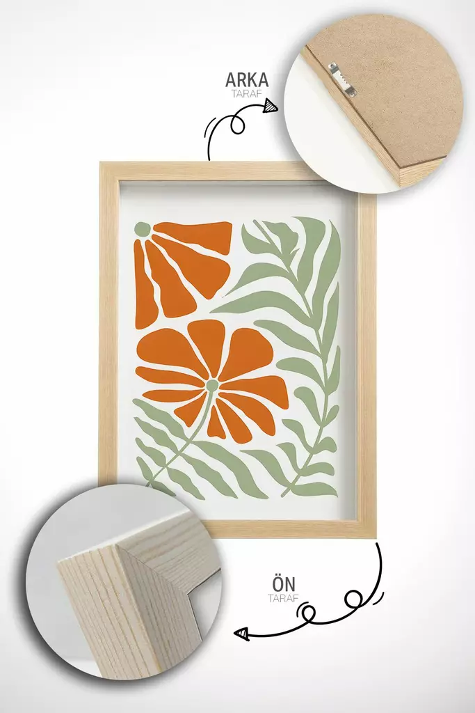 Inramad Tavla Wallity Flerfärgad MDF 33x48 cm 3 Delar - Tavlor och ramar - 8684283755769 - 1