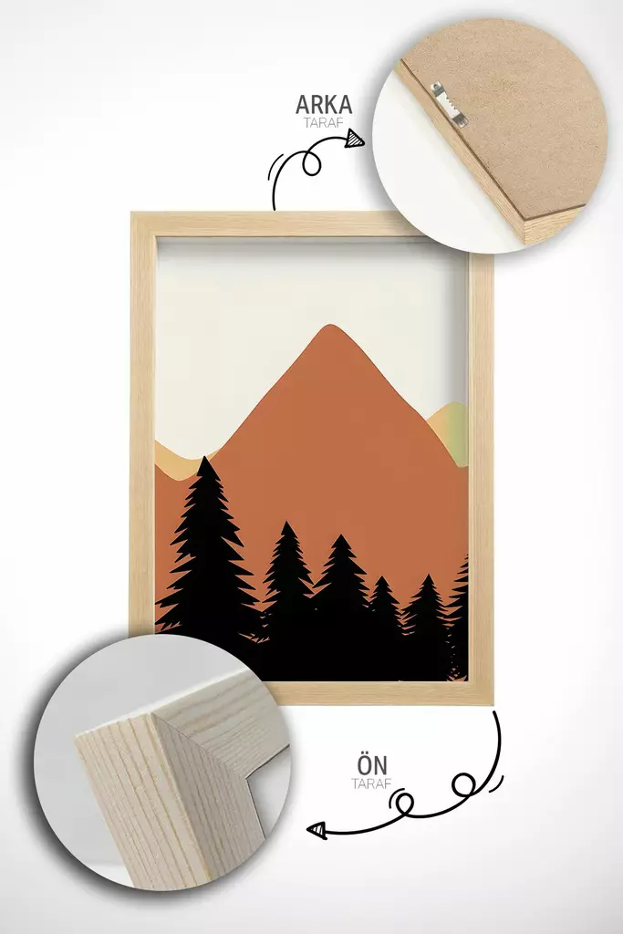 Inramad Tavla Wallity Flerfärgad MDF 33x48 cm 3 Delar - Tavlor och ramar - 8684283756339 - 1