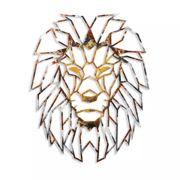 Väggdekor Metall Wallity Lion Flerfärgad Metall 40x50 cm - Dekorationer, prydnadsföremål - 8683743851669 - 1