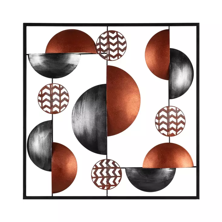 Väggdekor Metall Wallity Aurora Flerfärgad Metall 55x55 cm - Dekorationer, prydnadsföremål - 8682870854819 - 1