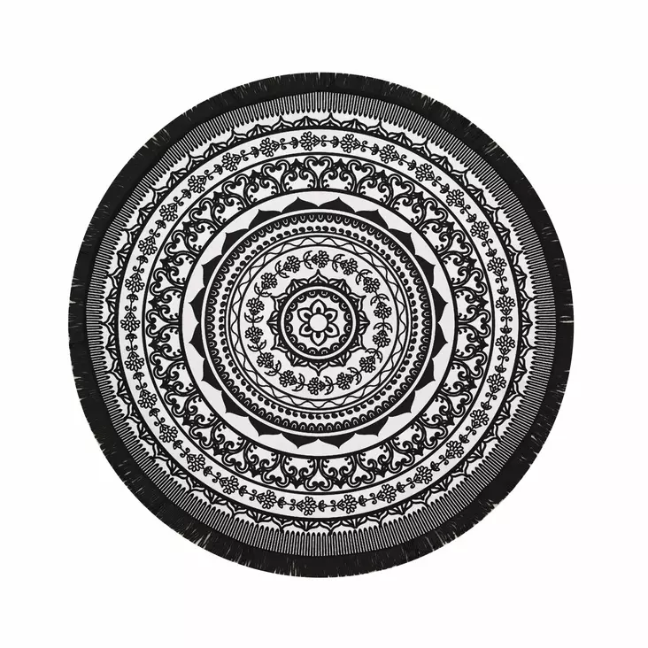 Strandhandduk Mijölnir Flerfärgad 60% Bomull 40% Polyester 150x150 cm - Handdukar - 8684283657179 - 1