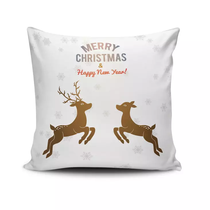 Prydnadskudde Aberto Design NOELKRLNT-31 Flerfärgad Bomull Polyester 43x43 cm - Prydnadskuddar - 8681181537749 - 1