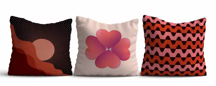 Kuddfodral Set Aberto Design Asr_plw25 Flerfärgad Bomull Polyester 43x43 cm - Prydnadskuddar - 8684283661329 - 1