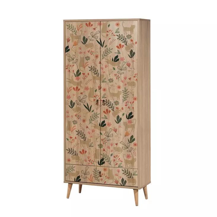 Garderob Hanah Home City Gardrop Multicolor Spånskiva 80x190x45 cm - Garderober - 8683743421459 - 1