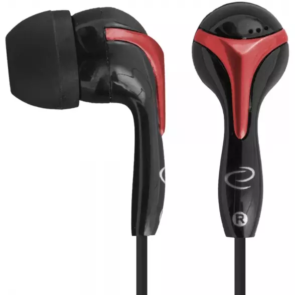 Nappikuuloke EH123 musta/punainen Esperanza - In-ear hörlurar - 5905784769349 - 1
