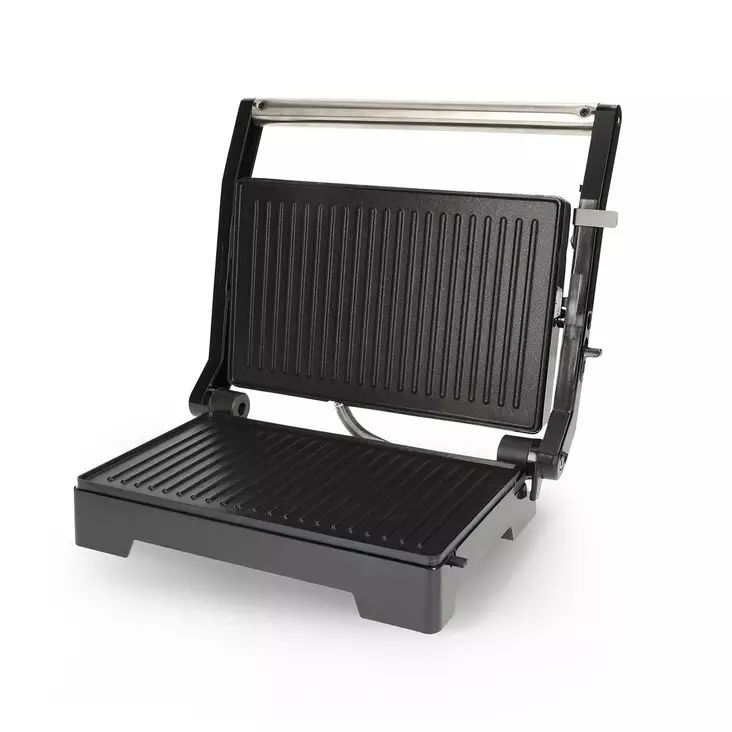 Panini kontaktgrill med non-stickbeläggning och överhettningsskydd 1000W Svart - Smörgåsgrillar och brödrostar - 8711902083009 - 1