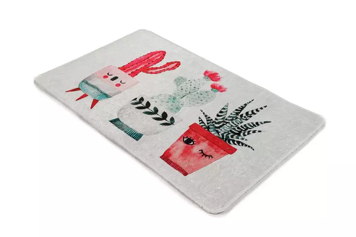 Matta Conceptum Happy Cactus DJT Flerfärgad Polyester 60x90 cm - Små mattor och gångmattor - 8681875898989 - 1