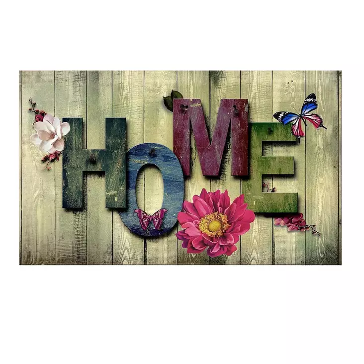 PVC-dörrmatta, flerfärgad, 40 x 60 cm, hållbar, halkfri - Dörrmattor och skrapmattor - 8682870508439 - 1