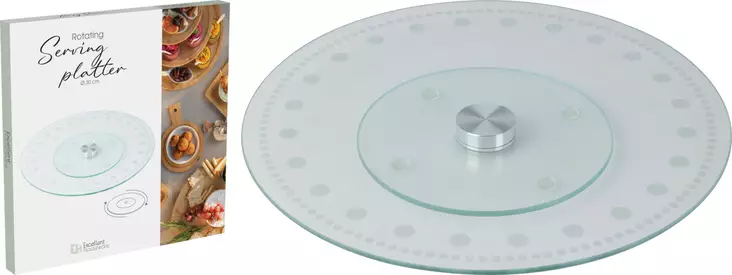 Snurrbricka i glas, Ø 30 cm - Serveringsfat - 8718158582669 - 1