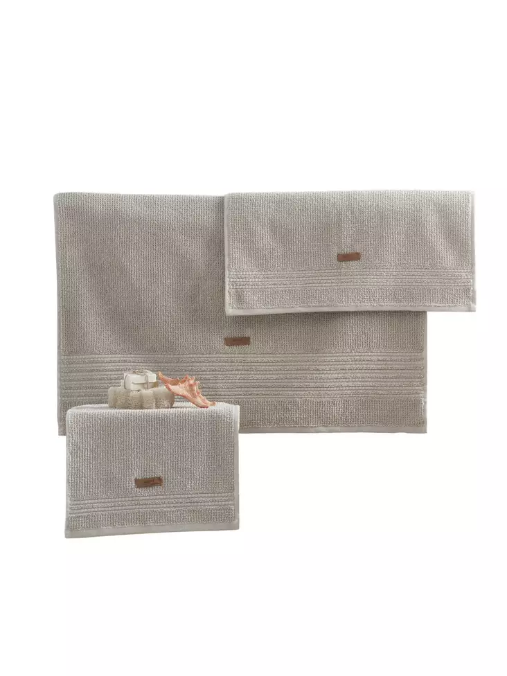Handdukset L'essentiel Beige 100% Bomull 75x150 cm & 50x90 cm & 30x50 cm - Handdukar - 8683743425839 - 1