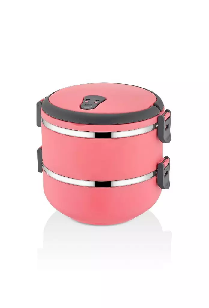 Matlåda Set Hermia Röd Rostfritt Stål 2 Delar - Matlådor och matförvaringsbehållare - 8683342445849 - 1