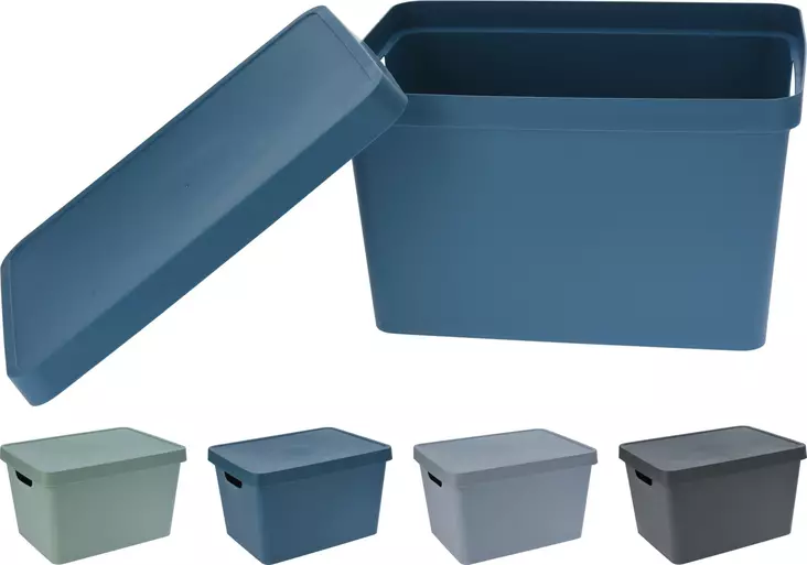 Förvaringslåda med lock 17L 277x370x218mm - Hushållsprodukter - 8721037054799 - 1