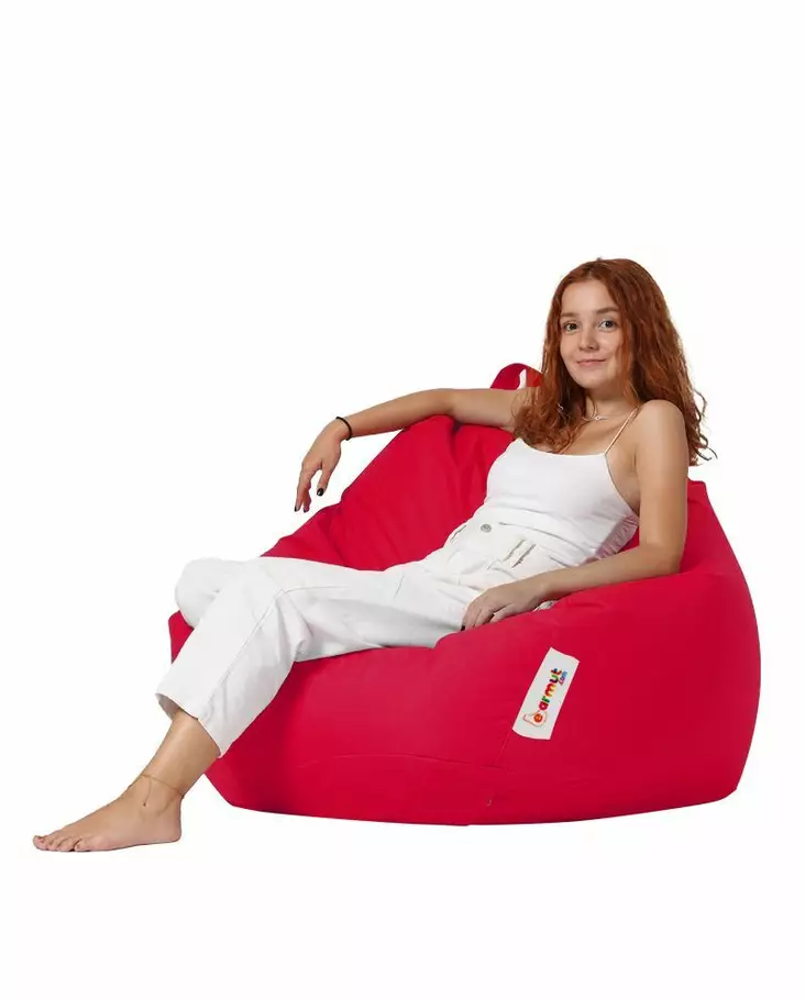 Sittsäck Atelier del Sofa Premium XXL Röd Polyester 115x130 cm - Saccosäckar - 8683743039319 - 1