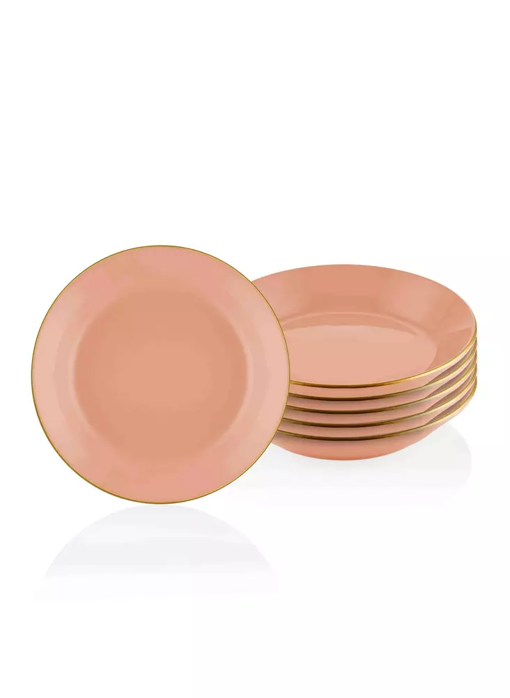 Tallrikset Hermia Salmon Keramik 6 Delar - Tallrikar - 8682870080829 - 1