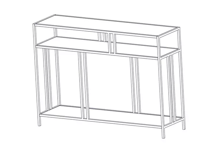Sideboard Hanah Home Venedik Svart Spånskiva 110x78x30 cm - Byråer och skåp - 8683742474869 - 1