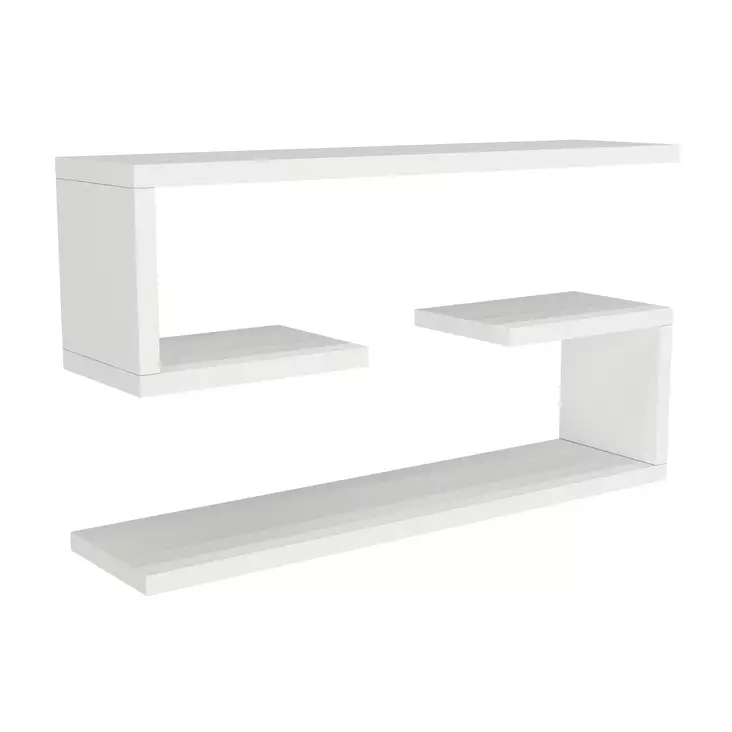 Vägghylla Hanah Home Jenika Vit Spånskiva 60x18x14,5 cm - Vägghyllor - 8681181674789 - 1