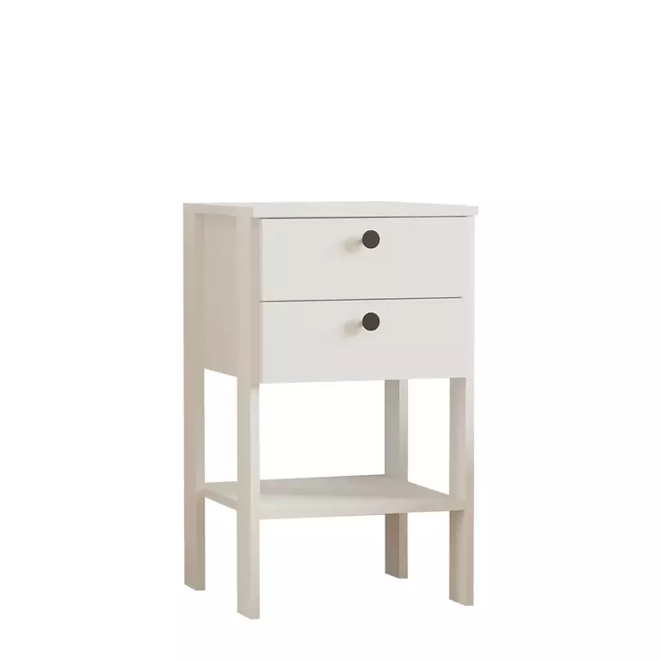 Sängbord Hanah Home Ruzisa Vit Spånskiva 44x75x44 cm - Nattduksbord - 8683342782739 - 1