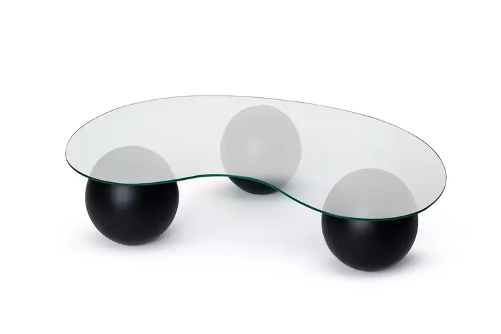 Soffbord Nordure Sphere Svart Härdat Glas 120x30x70 cm - Soffbord - 8684283100019 - 1