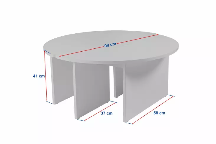 Soffbord Nordure Moira Svart Trä Spånskiva 90x41 cm - Soffbord - 8684283112159 - 1