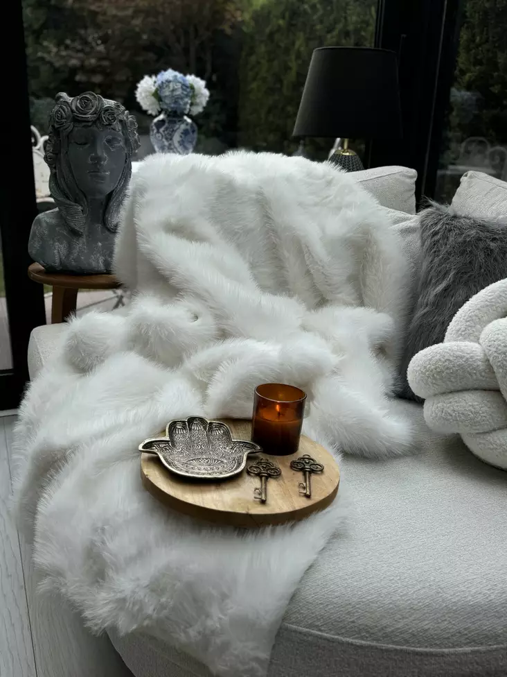 Sofföverdrag Aberto Design Lolita Vit Polyester 200x75 cm - Överkast och plädar - 8684283712809 - 1