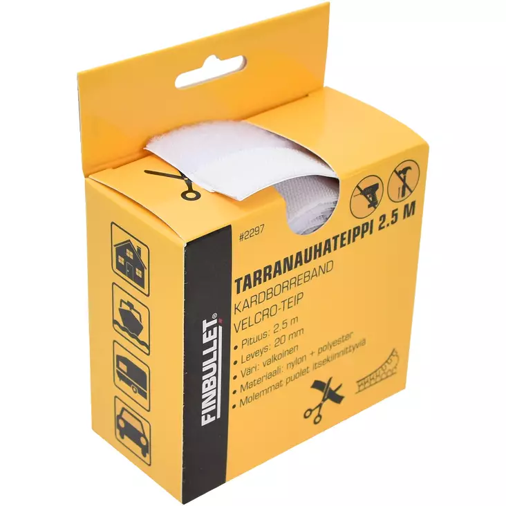 Tarranauhateippi 2.5m 20mm - Byggtejp - 6438152022979 - 1