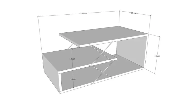 Soffbord Hanah Home Cayenne Ek Spånskiva 100x40x50 cm - Soffbord - 8683342169479 - 1