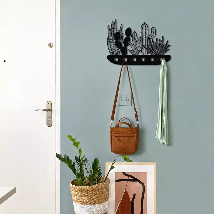 Hängare Aberto Design Cactus Metall Svart Stål 68x44 cm - Klädhängare - 8683743426799 - 1