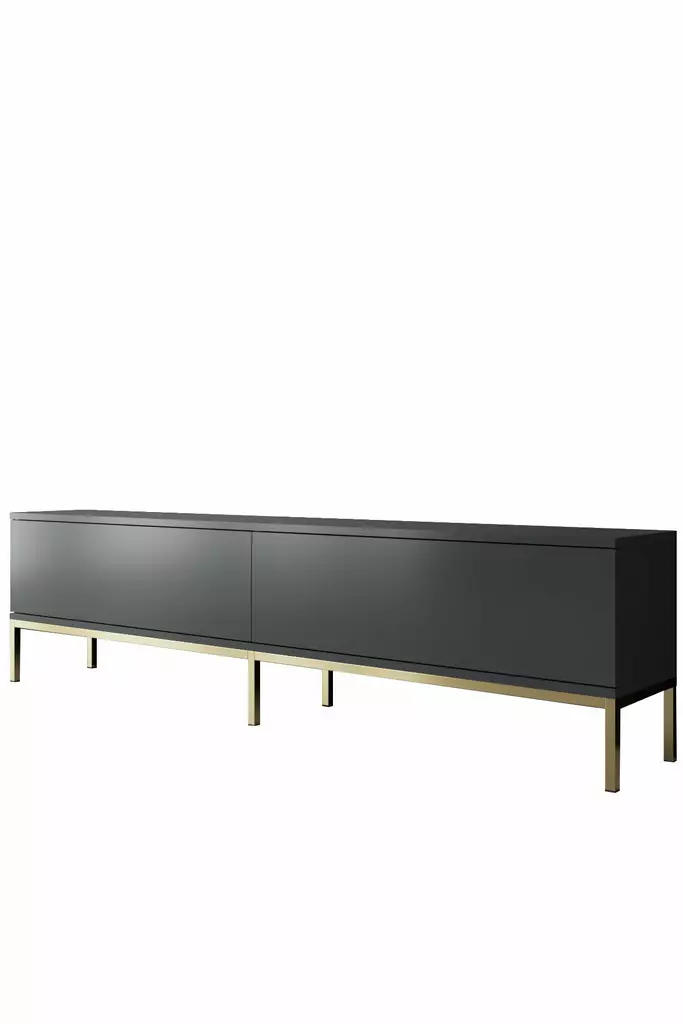 TV-bänk Hanah Home Lord Antracit Guld Spånskiva 180x47x30 cm - TV-bänkar - 8684282483939 - 1
