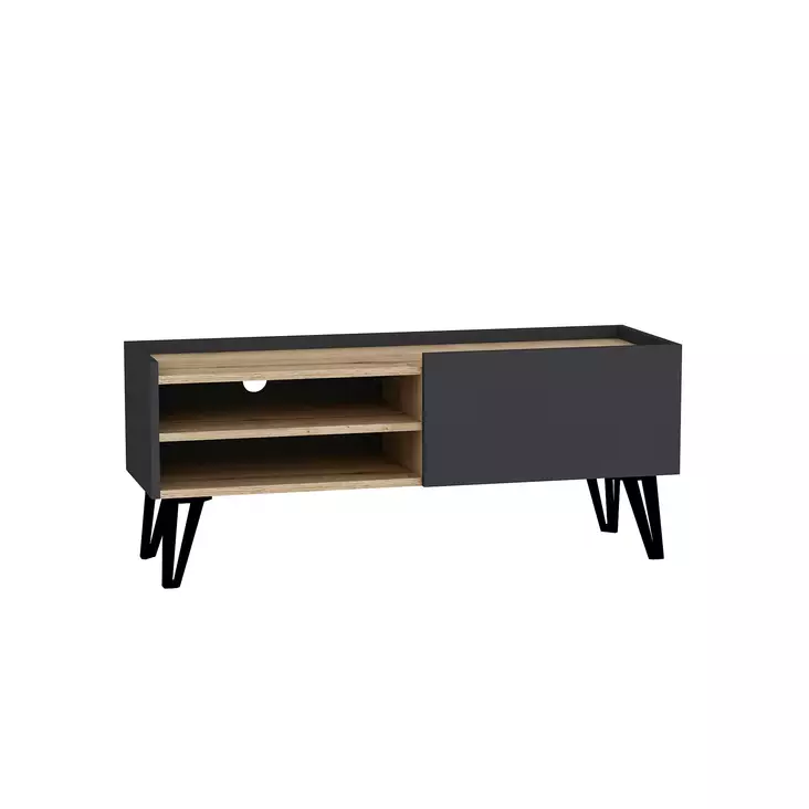 TV-bänk Hanah Home Viper Safir Antracit Spånskiva 120x38,6x49,6 cm - TV-bänkar - 8684282596639 - 1