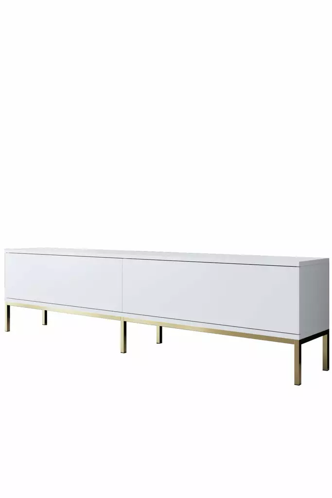 TV-bänk Hanah Home Lord Vit Guld Spånskiva 180x47x30 cm - TV-bänkar - 8684282484059 - 1