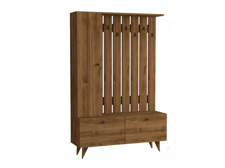 Hallmöbel Hanah Home Lala Valnöt Spånskiva 112x170x35 cm - Hallskåp - 8683342740579 - 1
