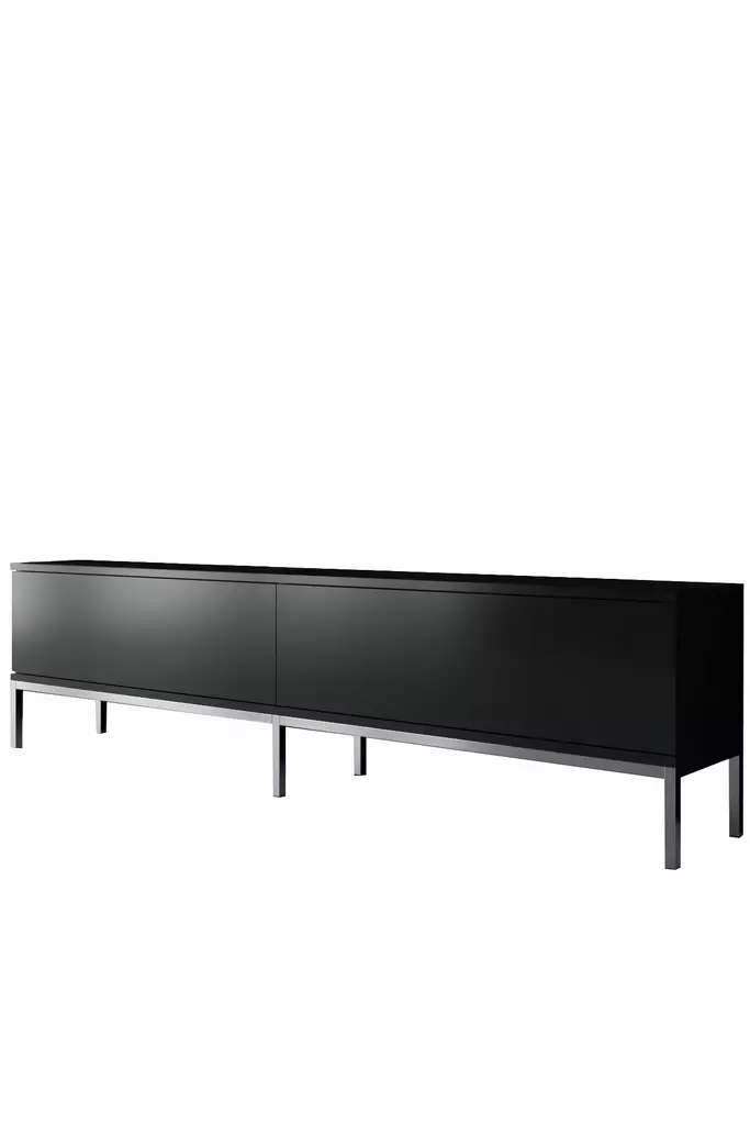 TV-bänk Hanah Home Lord Svart Silver Spånskiva 180x47x30 cm - TV-bänkar - 8684282484219 - 1