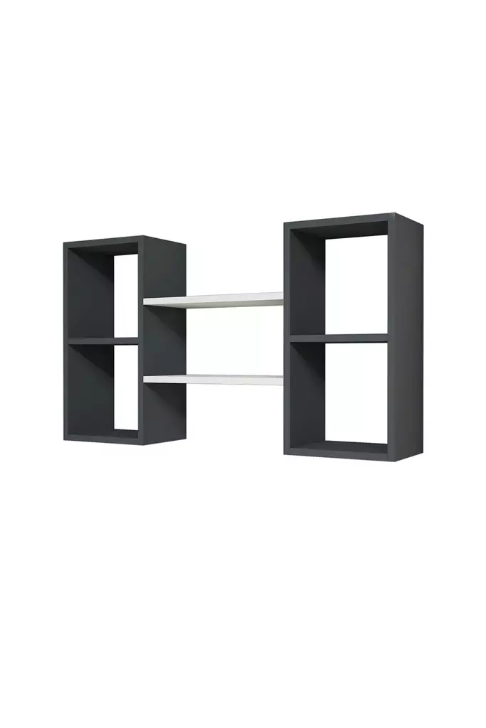 Vägghylla Hanah Home Bambi Vit Antracit Spånskiva 105x60x20 cm - Möbler - 8681875147049 - 1