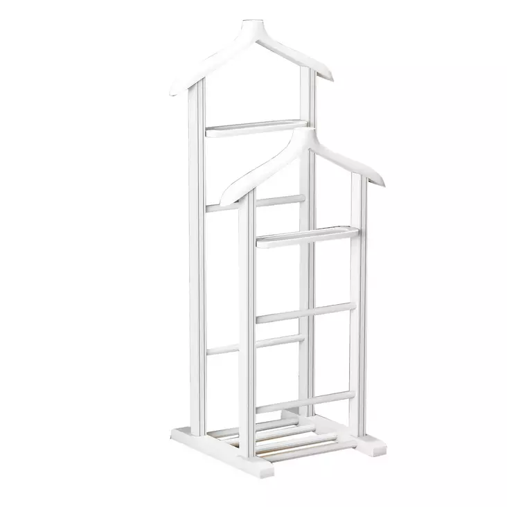 Klädhängare Hanah Home Beta Double Vit Massivt Trä 33,5x120x46 cm - Klädhängare - 8682870972889 - 1