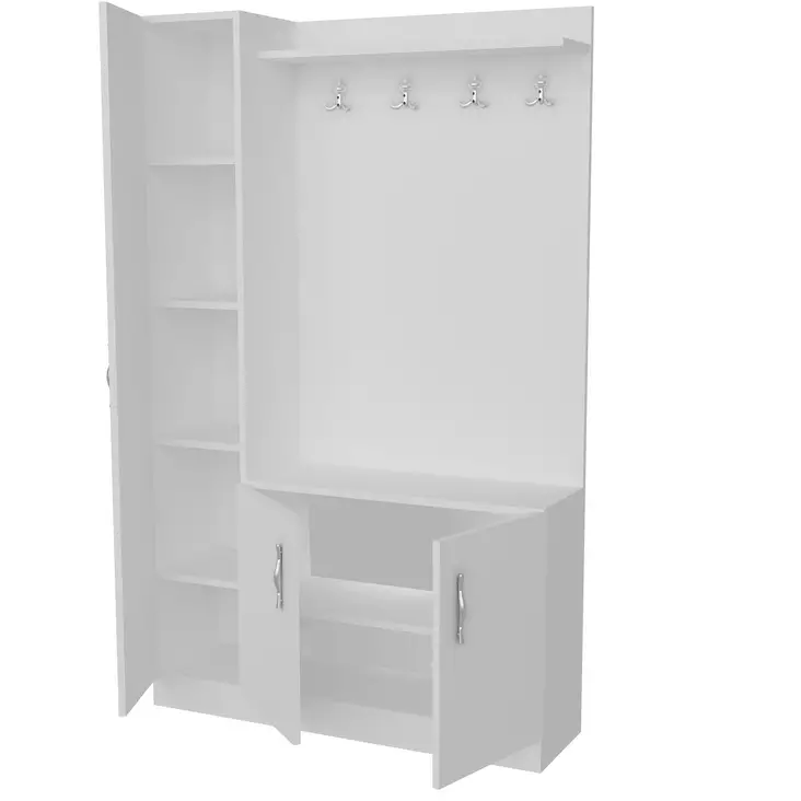 Hallmöbel Hanah Home Naturel Vit Spånskiva 110x180x31,8 cm - Hallskåp - 8681181980729 - 1