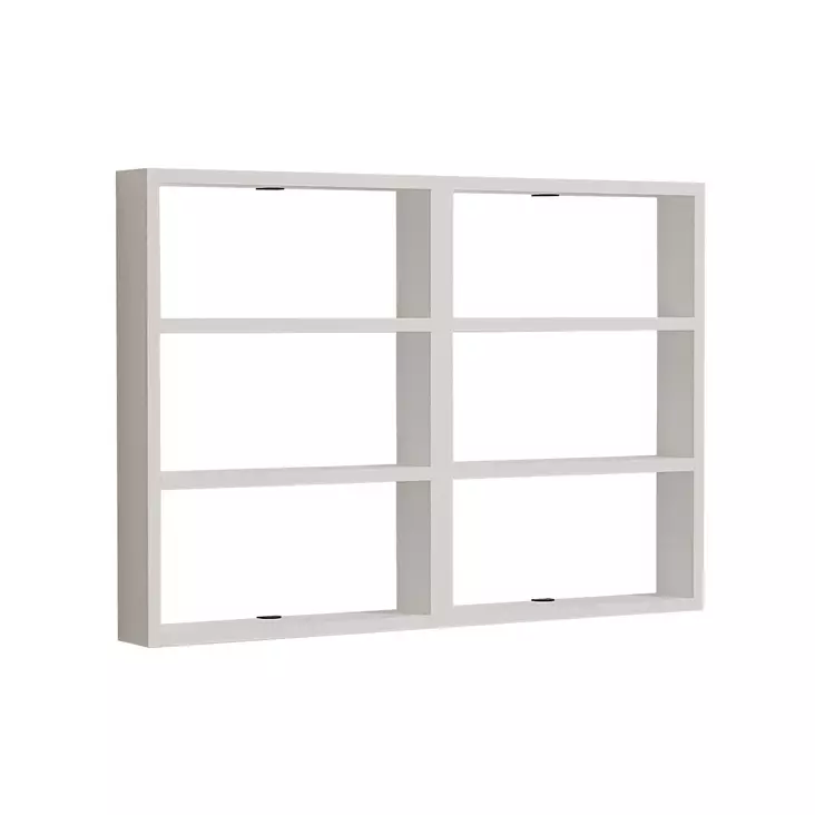 Vägghylla Hanah Home Hexa Vit Spånskiva 84,6x60x9 cm - Vägghyllor - 8684283517879 - 1