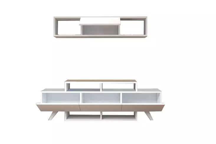 TV-bänk Hanah Home Alwin White Spånskiva 150x49x31,6 cm - TV-bänkar - 8683742963349 - 1