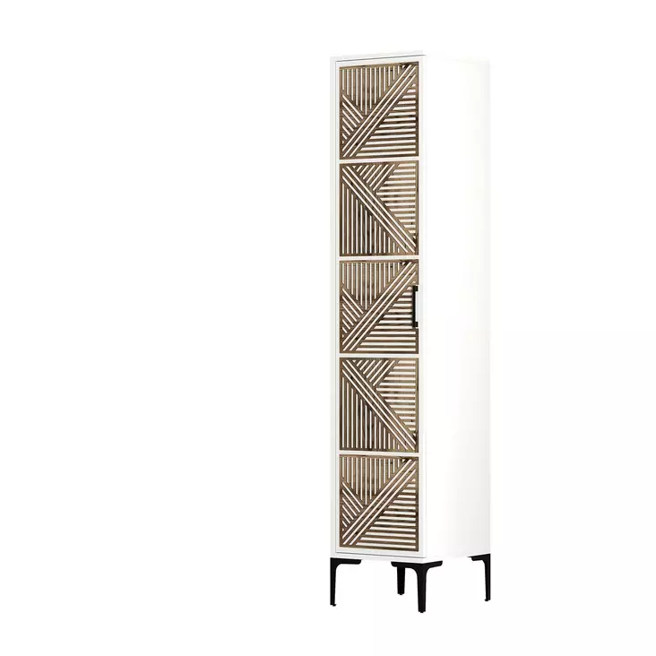 Garderob Hanah Home Kumsal P Vit Spånskiva 40x47,5x201,4 cm - Garderober - 8684282088769 - 1