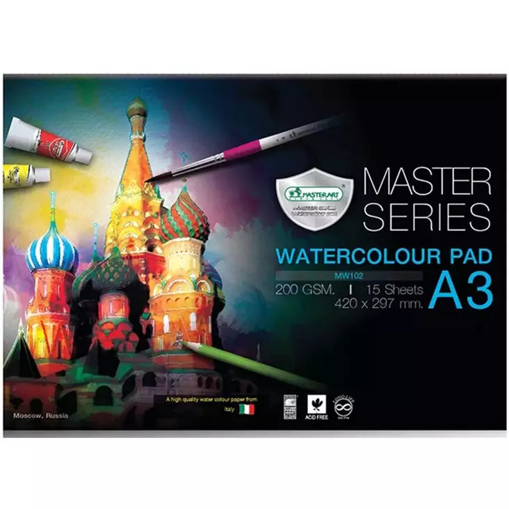 VesivÃ¤rilehtiÃ¶ A3, 200 g/mÂ² - Anteckningsböcker och papper - 8851907218799 - 1