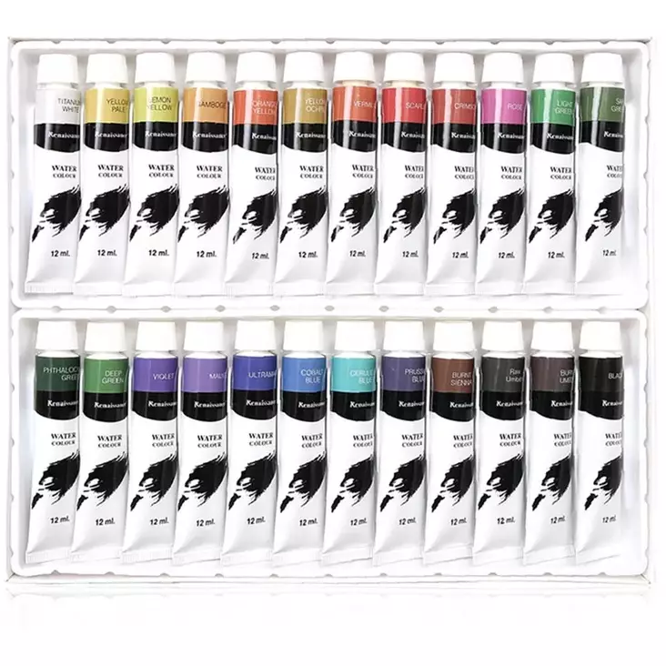 Vesivärit 24 x 12 ml - Vattenfärger - 8851907218119 - 1