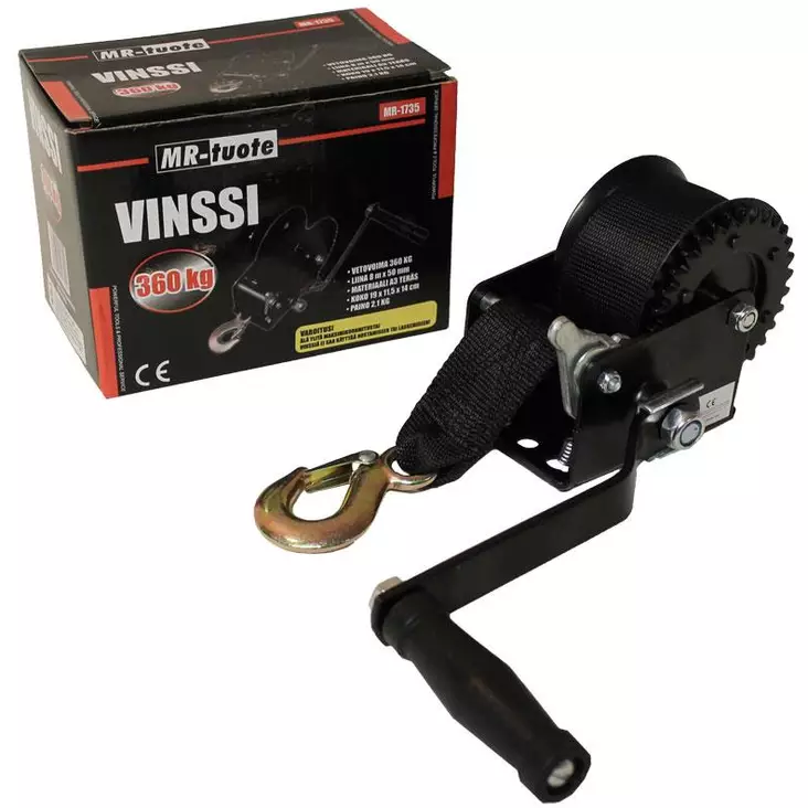 Vinssi liinalla 50 mm x 8 m 360 kg - Ankare och vinschar - 6430032156149 - 1