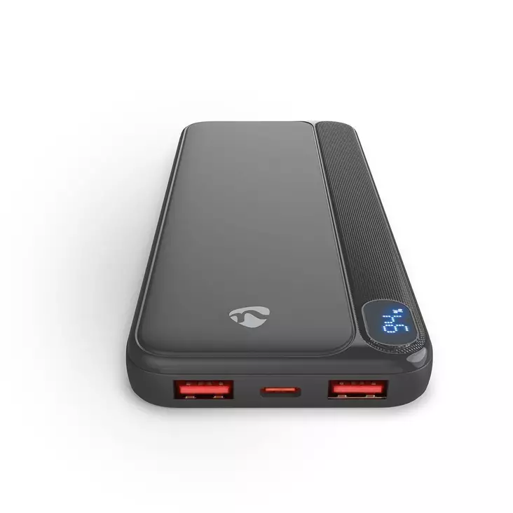 Powerbank | 10000 mAh | 1.5 / 1.67 / 2.0 / 2.22 / 3.0 A | Antal utgångar: 3 | Utgångsanslutning: 1x USB-C / 2x USB-A | Ingångsanslutning: 1x USB-C | PD3.0 20W | Litium-polymer | Display - Powerbanks - 5412810470709 - 1