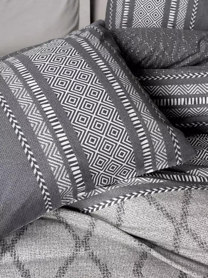 Påslakanset Ranforce för enkelsäng, svart, 160 x 220 cm, mjukt, hållbart - Lakan och örngott - 8684283403059 - 1