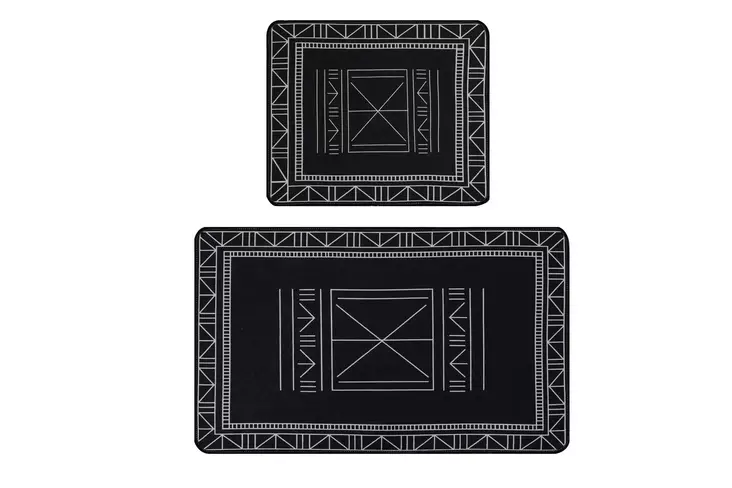 Badrumsmatta Set Mijölnir Flerfärgad 100% Polyester Digitaltryck Halkfri 50x60 cm & 60x100 cm - Badrumsmattor och våtrumsmattor - 8683743317059 - 1