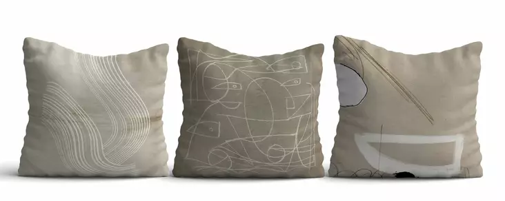 Kuddfodral Set Aberto Design Asr_plw25 Flerfärgad Polybomull 43x43 cm - Prydnadskuddar - 8684283661459 - 1